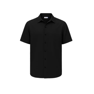 DAPPER เสื้อเชิ้ตแขนสั้น Textured Seersucker Shirt สีดำ (BCS/BK/586LS1)