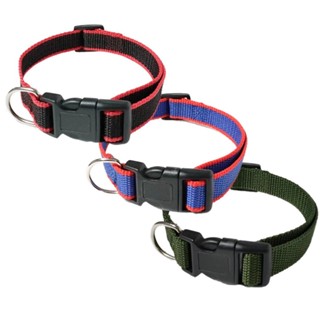 BN-1273 ปลอกคอสัตว์เลี้ยง สุนัข-แมว ผ้าไนลอน สีสดใส แข็งแรง …