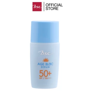 BSC SUN AGE BLOC SERUM SPF50+ PA++++ บีเอสซี ซัน เอจ บล็อก เซรั่ม เอสพีเอฟ50+ พีเอ++++ ผลิตภัณฑ์เซรั่มกันแดด เกลี่ยง่าย