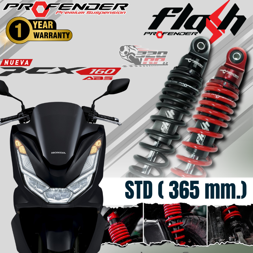 โช๊คหลัง PROFENDER FLASH SERIES PLUS HONDA PCX160 STANDARD / LOAD ของแท้ส่งไว !! 320SP ราชพฤกษ์