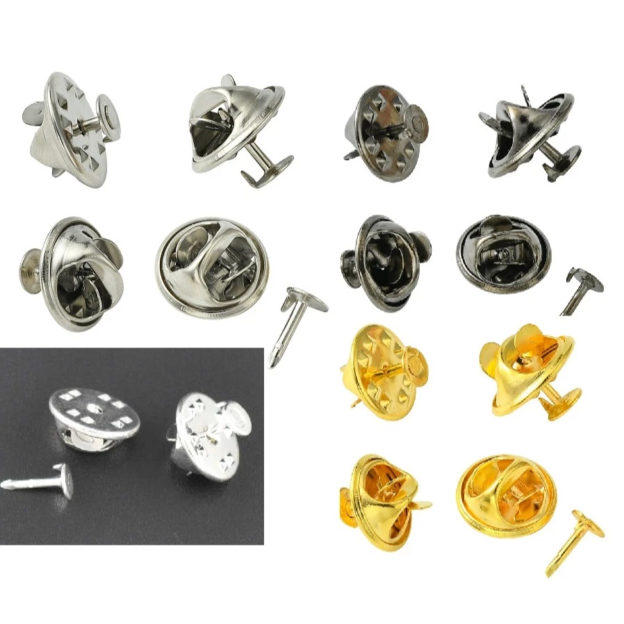 เข็มกลัดติดเนคไท/ปกเสื้อ วัสดุทองแดง ขนาด 11.5x6mm 8x1.2mm แพ็ค 20 ชิ้น