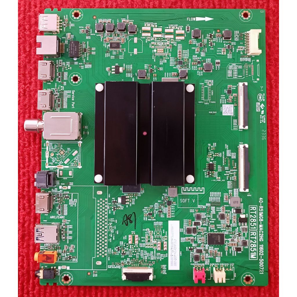 เมนบอร์ดทีวี TCL สำหรับรุ่น 85C645 พาสบอร์ด 40-R51MG8-MAC2HG