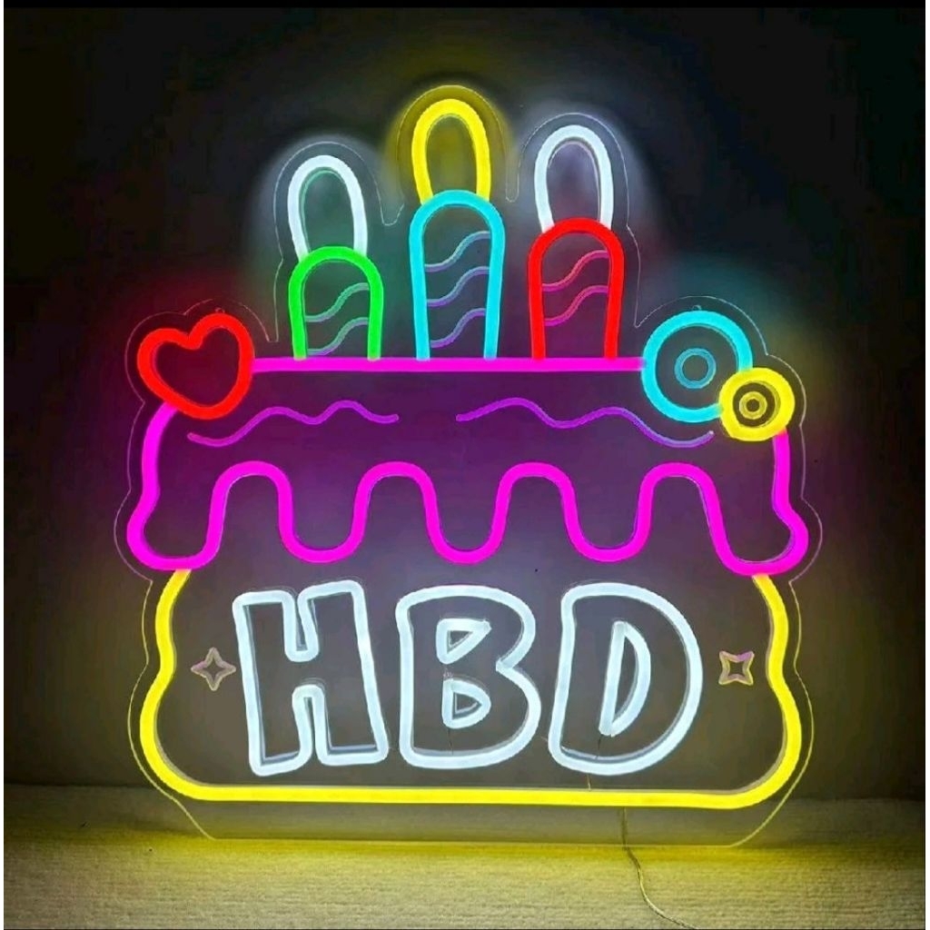 ป้ายไฟวันเกิดป้ายไฟ Happy Birthday ป้ายไฟ LED สำเร็จรูป