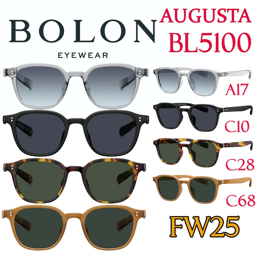 FW25 BOLON แว่นกันแดด รุ่น AUGUSTA BL5100 A17 C10 C28 C68 เลนส์ Nylon / HD Polarized [TR] ญาญ่า แว่น
