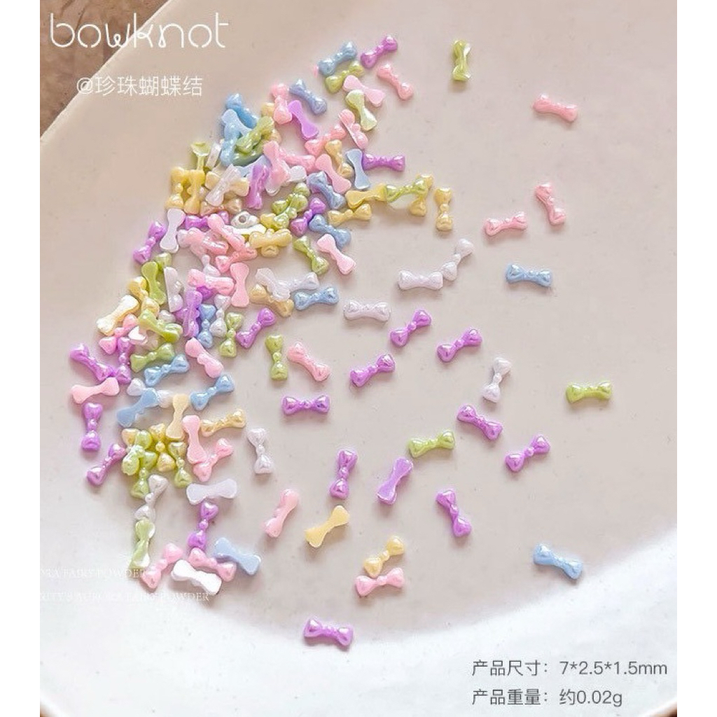 โบว์มุกไซส์เล็กสำหรับแต่งเล็บ 50 ชิ้นต่อแพ็ค 🇹🇭🇹🇭🇹🇭🇹🇭 - รูปที่ 3
