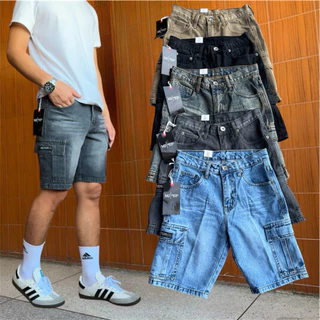 กางเกงยีนส์คาโก้ขาสั้น6กระเป๋าMICORO Jeans( มี 5 สี)