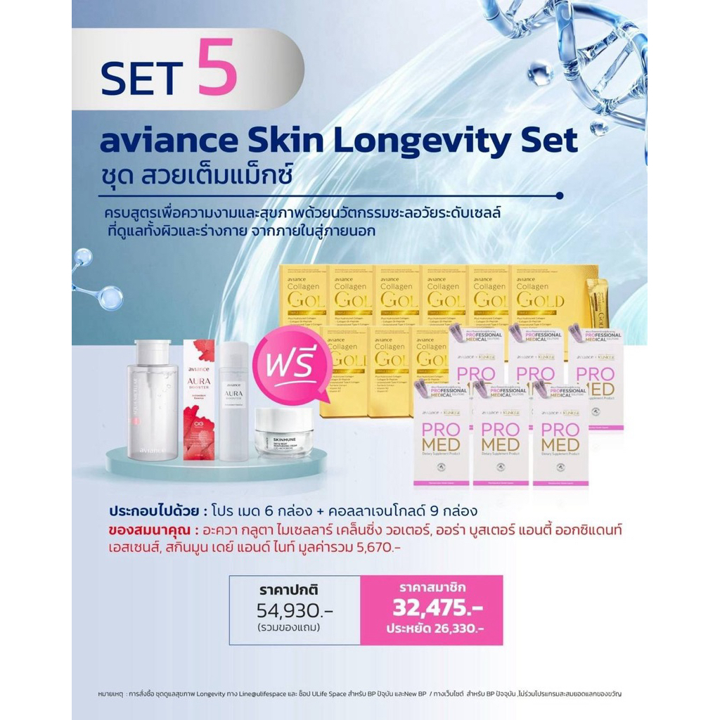 Longevity SET 5 : aviance Skin Longevity Set