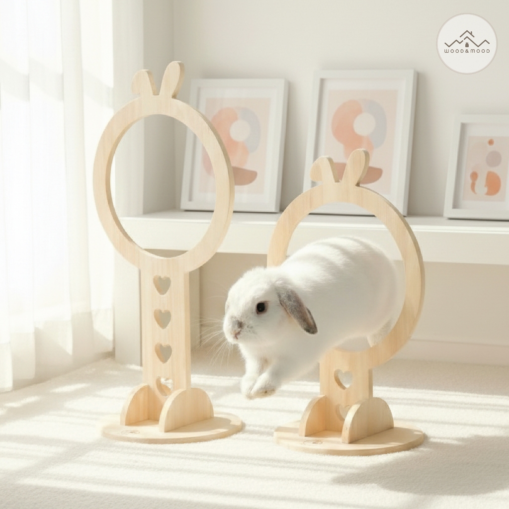 ของเล่นกระต่าย ห่วงกระโดด  [WOOD&MOOD]TH
