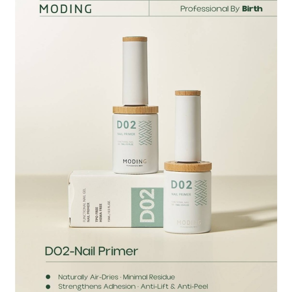 D series MODING🇨🇳TPO Free🆕️ 'D series' Basic Function gel●Base coat ●Top coat●Phbond●Primer พร้อมส่ง
