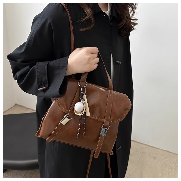 กระเป๋าโท้ทวินเทจสำหรับผู้หญิง กระเป๋าสะพายไหล่ ความจุขนาดใหญ่ กระเป๋าถือใต้วงแขน ใช้ได้ทุกวัน - รูปที่ 5