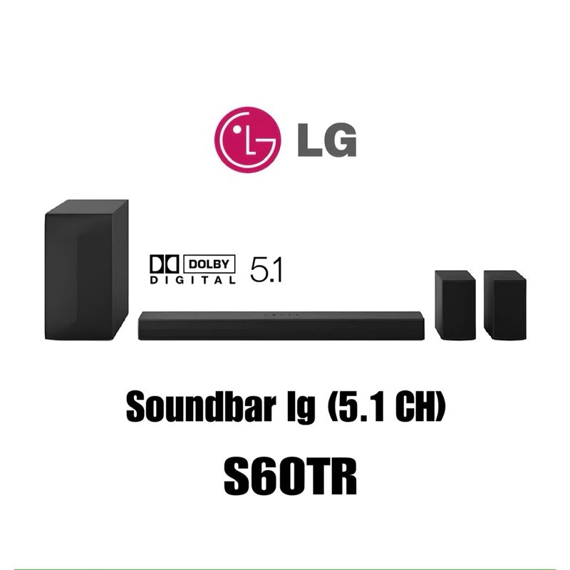 ซาวด์บาร์ Soundbar lg (5.1 CH, 440 วัตต์) รุ่น S60TR ATHALLK