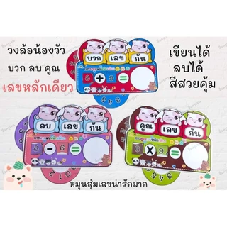 วงล้อบวกลบคูณ เลขหลักเดียว หมุนได้ เคลือบร้อนพร้อมใช้ สื่อการสอนคณิตศาสตร์