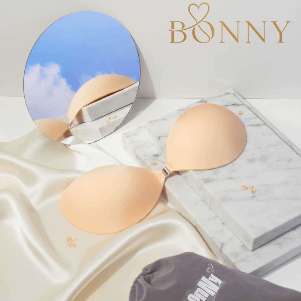 Bonny บรากลม ไร้ขอบ ทรงสวย เกรดPremium กาวเหนียวพิเศษ ยกกระชับหน้าอก ติดแน่น กันน้ำ ใช้ซ้ำได้หลายรอบ