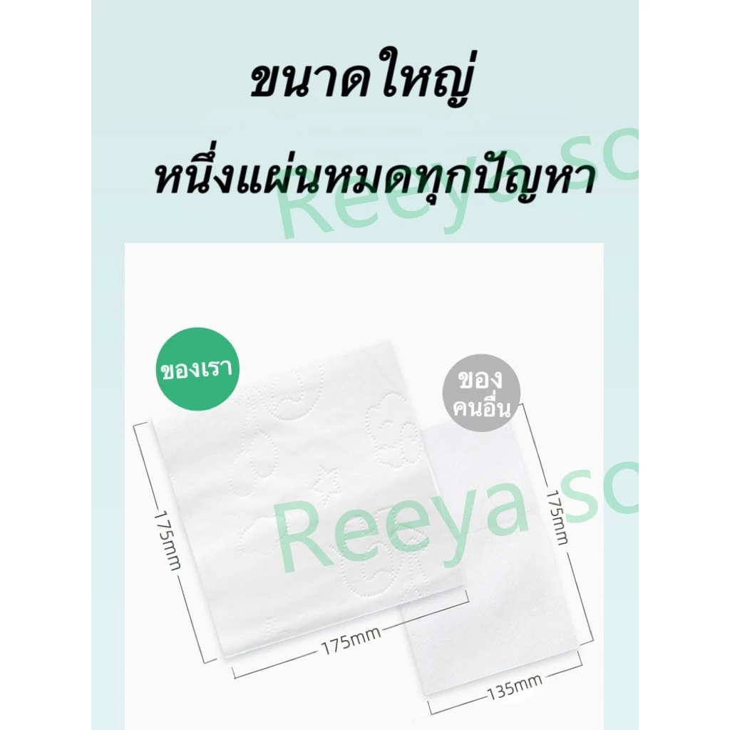 กระดาษทิชชู่ หนา5ชั้น 480แผ่น  ห่อใหญ่สุดคุ้ม ขนาด175*150 ทิชชู่พกพา เหนียวและนุ่ม กระดาษแช็คหน้า reeyasocks thumbnail 10
