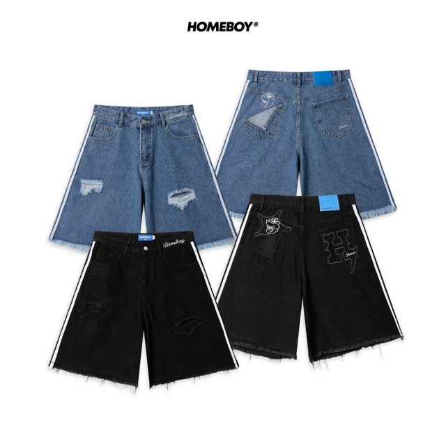 ❗️[ส่งเร็ว กทม. 1 วัน]❗️HOMEBOY กางเกงยีนส์ขาสั้น รุ่น HB.NIGHT.GUYS.PANTS