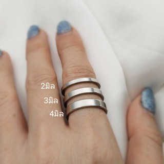 แหวนเกลี้ยง3มิล แหวนสแตนเลสพรีเมี่ยม ไม่ลอกไม่ดำ ใส่อาบน้ำได…