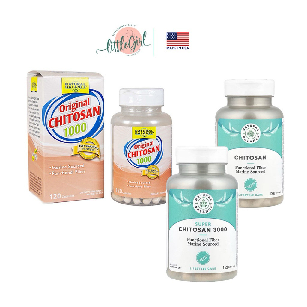 (พร้อมส่ง) ไคโตซาน Natural Balance Original Chitosan 1,000 mg 120 Capsules