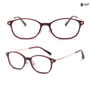 ALP แว่นกรองแสง ทรงสี่เหลี่ยมมน รุ่นRENA น้ำหนักเบา ไม่เจ็บหู กรองแสงสีฟ้า Computer Glasses BB0126