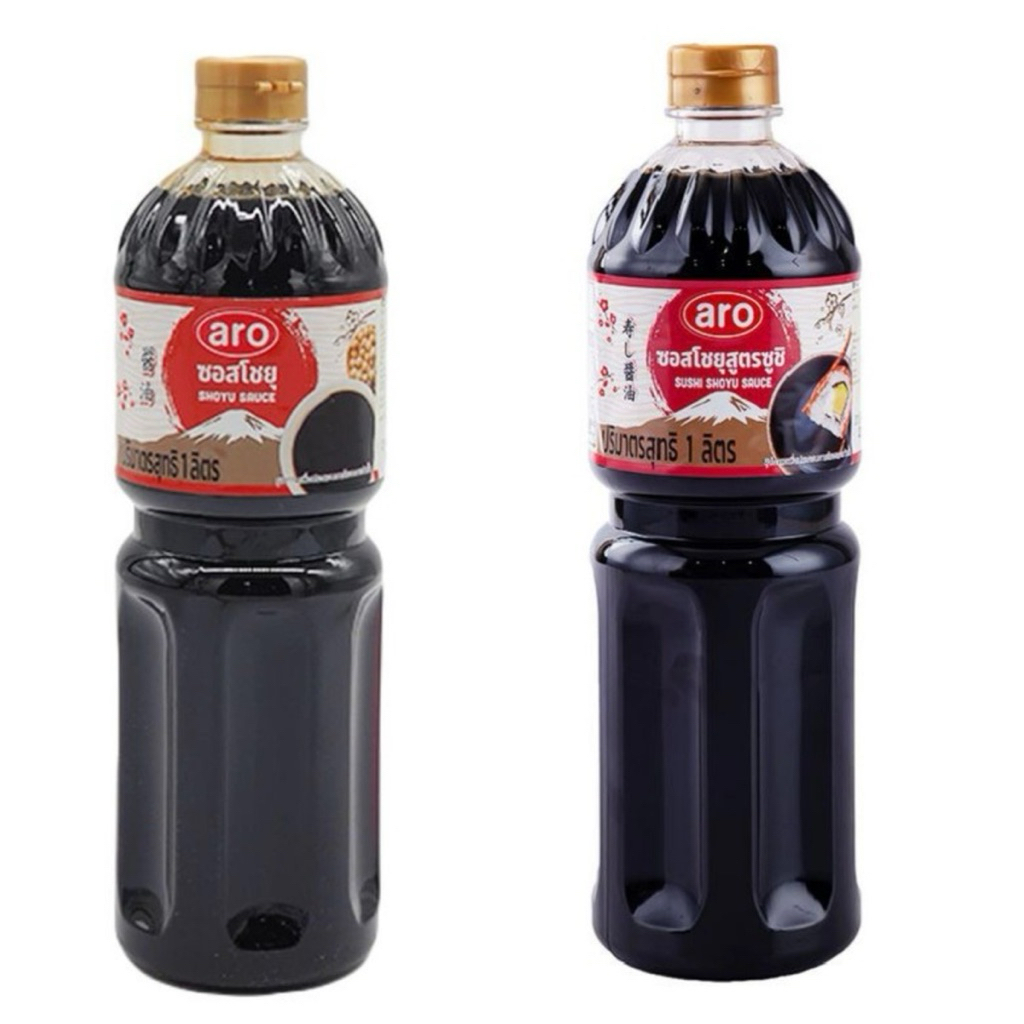 (พร้อมส่ง) Aro เอโร่ ซอสโชยุ / ซอสโชยุ สูตรซูชิ 1 ลิตร (มีฮาลาล)