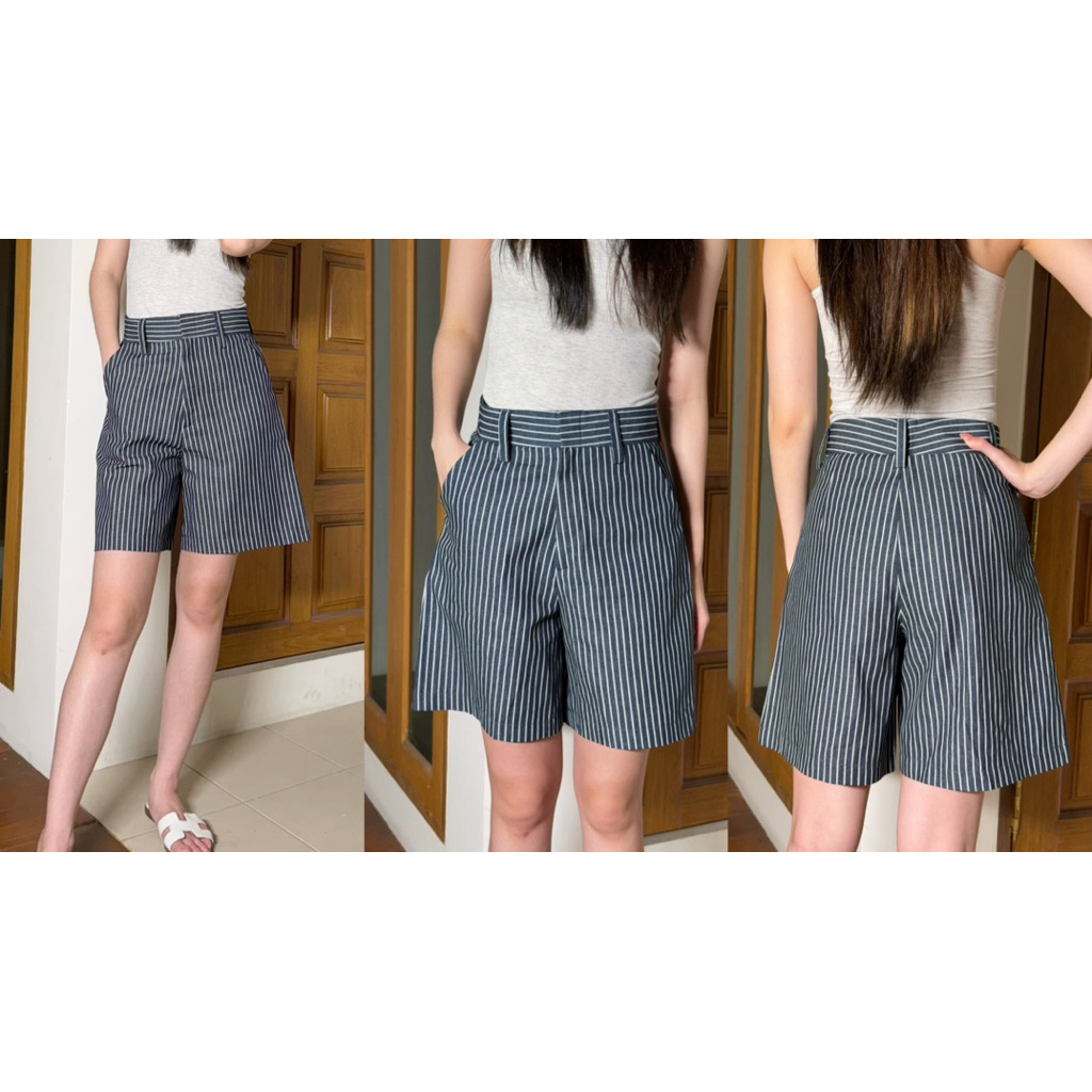 TCN.bkk || กางเกง 3ส่วนทรงบอย ผ้ายีน ทรงสวย