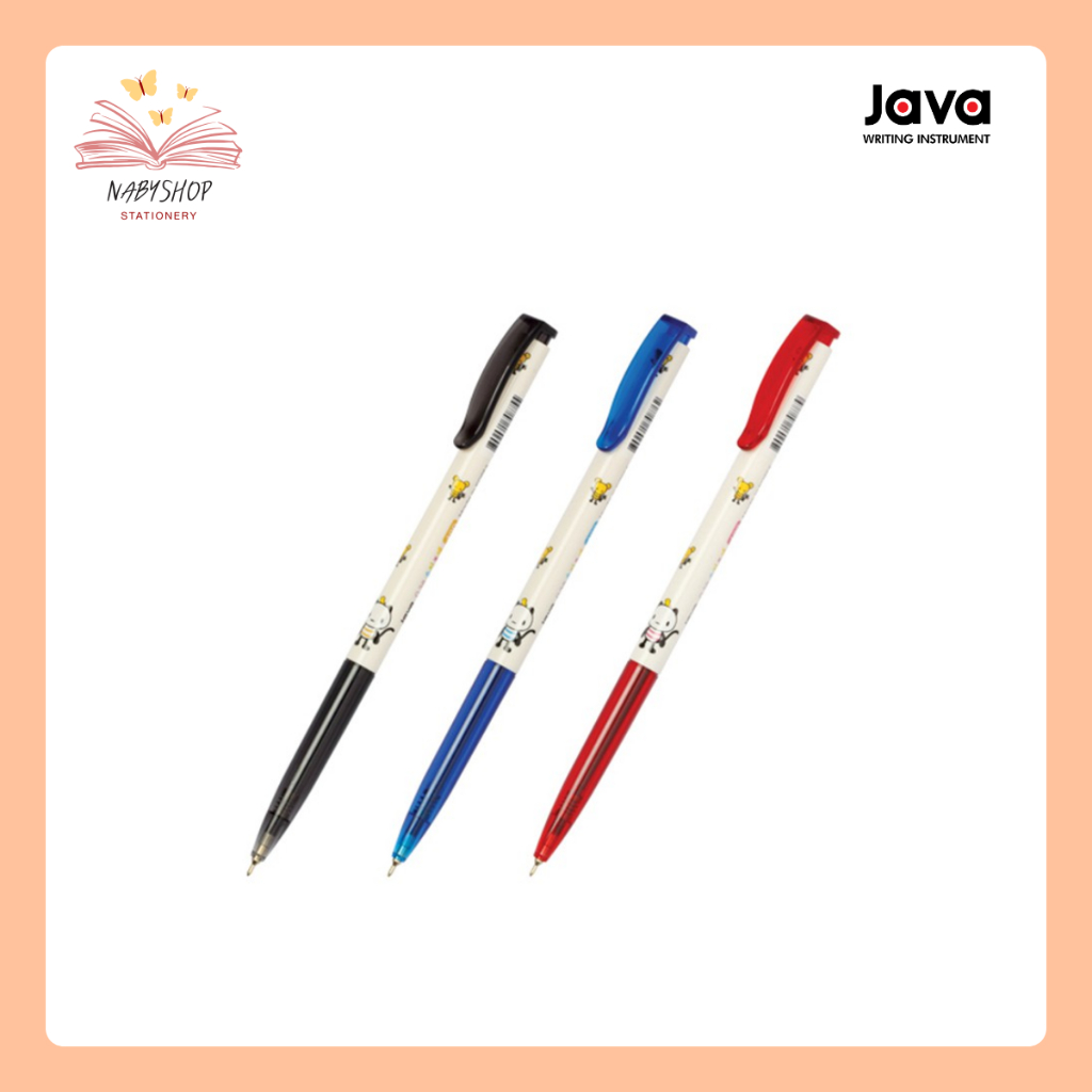 Java Slim ปากกาลูกลื่นหัวเล็ก ขนาด 0.38 มม. มี 3 สี
