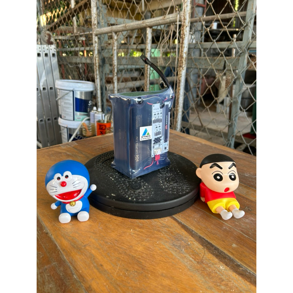 แบตเตอรี่บลูทูธ 6S 15Ah BmS Mpower  30A Active 1.5A พร้อมที่ชาร์จ3A แบบมีพัดลม