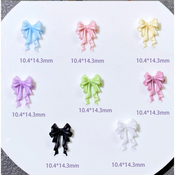 [ถุงละ 20 ชิ้น] 🎀✨โบว์สำหรับตกแต่งเล็บ โบว์เรซิ่น โบว์ติดเล็บ🎀🎀🎀💅 ตกแต่งเล็บให้สวยงามค่ะ 💅พร้อมส่งนะคะ [ร้านไทย] - รูปที่ 2