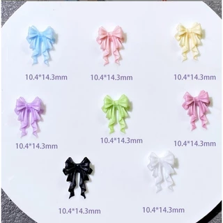 C2.[ถุงละ 20 ชิ้น] 🎀✨โบว์สำหรับตกแต่งเล็บ โบว์เรซิ่น โบว์ติดเล็บ🎀🎀🎀💅 ตกแต่งเล็บให้สวยงามค่ะ 💅พร้อมส่งนะคะ [ร้านไทย]
