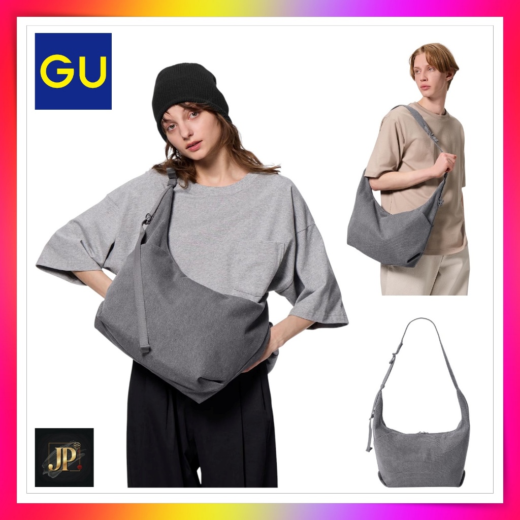 กระเป๋าสะพายข้างผ้าเดนิม GU【GU Denim Crossbody Bag】