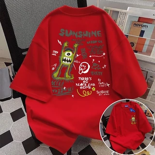 ✨【จัดส่งภายใน 24 ชั่วโมง】 สัตว์ประหลาด Sunshine น่ารัก เสื้อ เสื้อยืด oversize เสื้อยืดผู้หญิง เสื้อผู้ชาย เสื้อแฟชั่น
