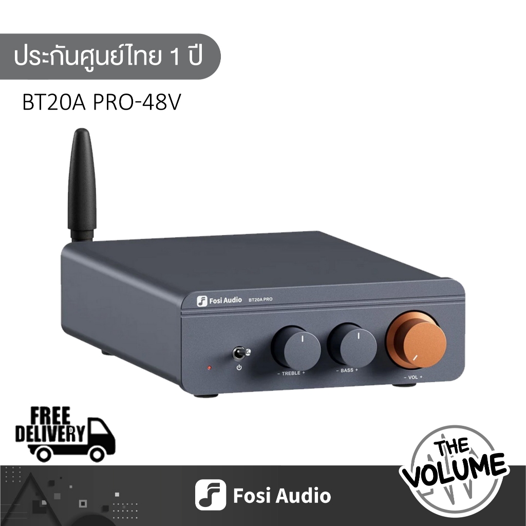 Fosi Audio BT20A Pro 48v Bluetooth Amplifier Class D พร้อมชิป TPA3255 อัพเกรด Op-Amp ได้
