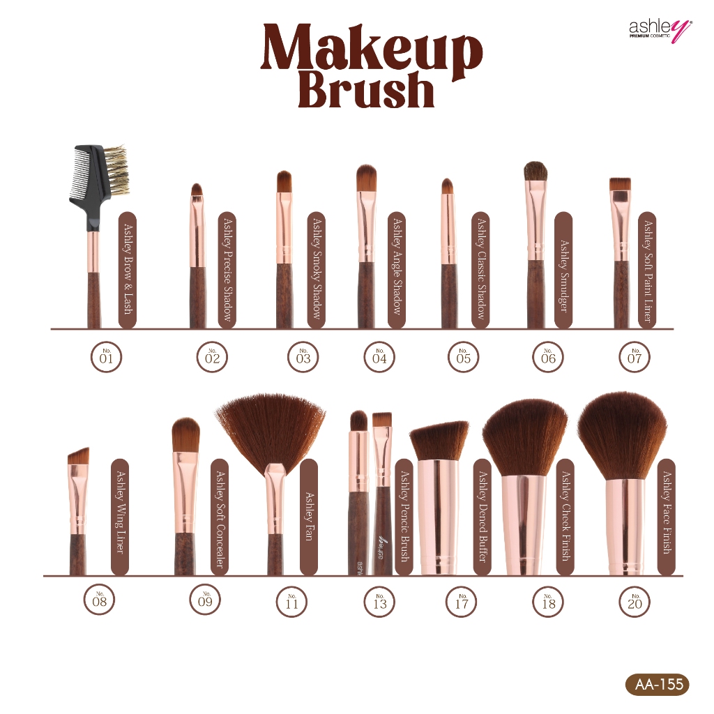 Ashley Make Up Brush #AA155 แปรงแต่งหน้า