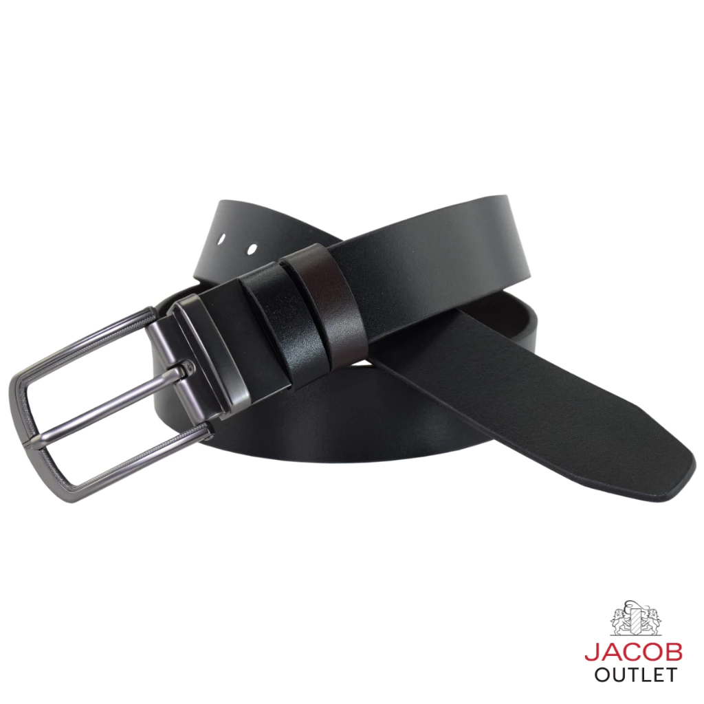 JACOB เข็มขัดหนังสีดำ/สีน้ำตาล BLACK/BROWN รุ่น 52207