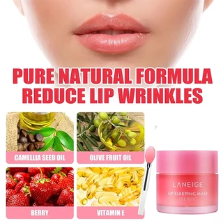 ลดริมฝีปากคล้ำ แก้ดำโดยไม่เด้ง ครีมทาปากชมพู นำเข้าเดิม Lip Sleeping Mask Berry Lip Treatment 20g ลิปมาส์ก ลิปบาล์ม คงคว