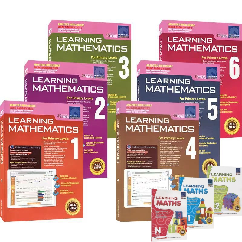 SAP Learning Math N-6 Elementary School Mathematics Teaching Assistant English Workbook 9books