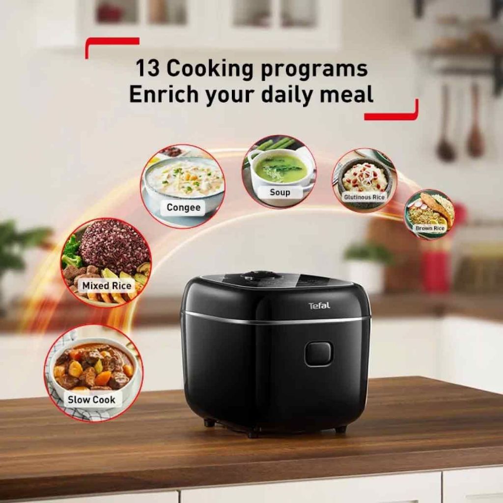 Tefal หม้อหุงข้าวดิจิตอล DELIRICE MAX 1.8 ลิตร รุ่น RK7778T0 13 โปรแกรม