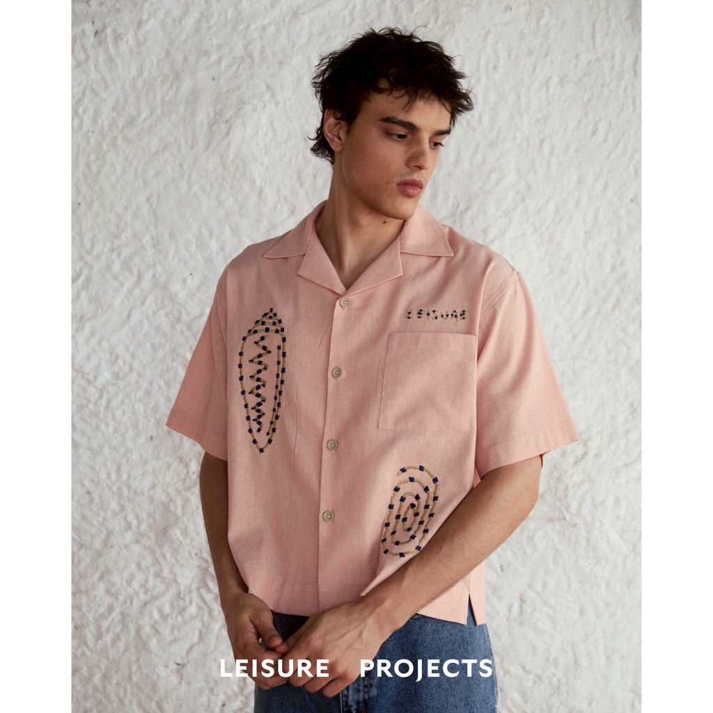 ( Leisure Projects) LEISURE SEASHELL RELAX HAWAIIAN SHIRT