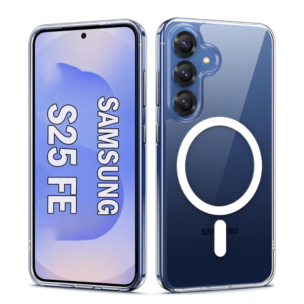 เคสชาร์จไร้สาย Samsung S25 FE / S24 FE / S25FE / S24FE / S24+Plus เคสใส ขอบนิ่ม เคสมีแม่เหล็ก Magnetic case