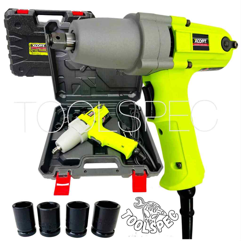 XCORT บล็อกไฟฟ้าขนาด 1/2 นิ้ว (4หุน) 300W แถม!ลูกบล็อก 4 ขนาด 17,19,21,22 mm พร้อมกระเป๋าอย่างดี