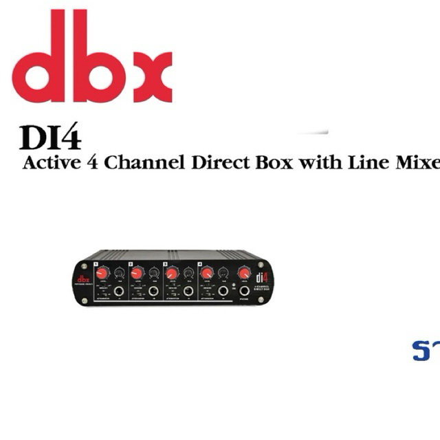 DBX Di4 กล่องปรับระดับสัญญาณเสียง (ไดเร็ก บอกซ์) 4 ชาแนล