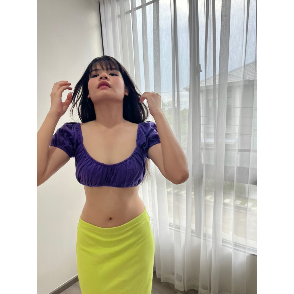 lavender purple crop top