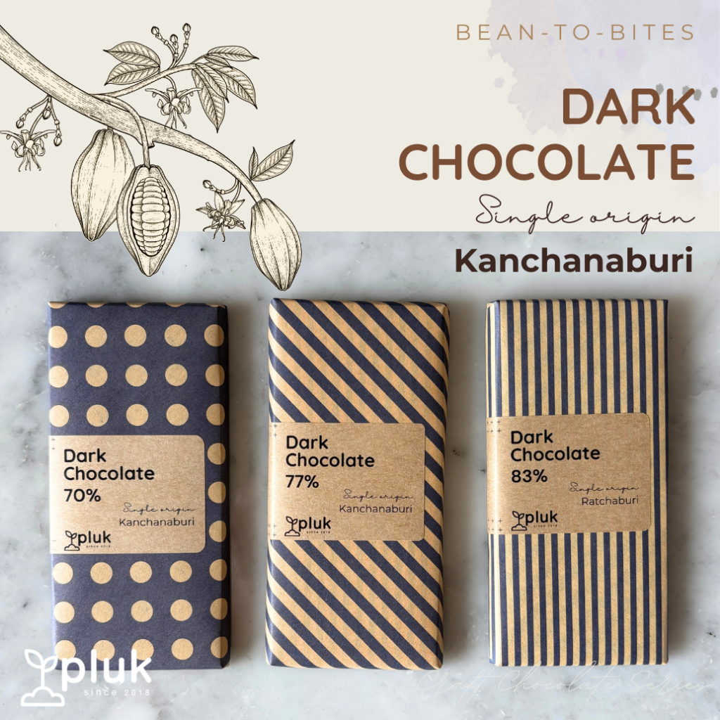 คราฟต์ ดาร์คช็อคโกแลต กาญจนบุรี Craft Chocolate Dark Chocolate Single origin Kanchanaburi