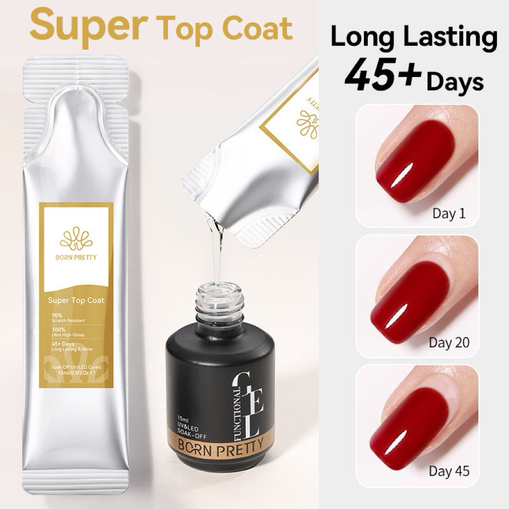 BORN PRETTY Super Top Coat ชนิดเติม ขนาด 15ml สินค้าพร้อมส่ง
