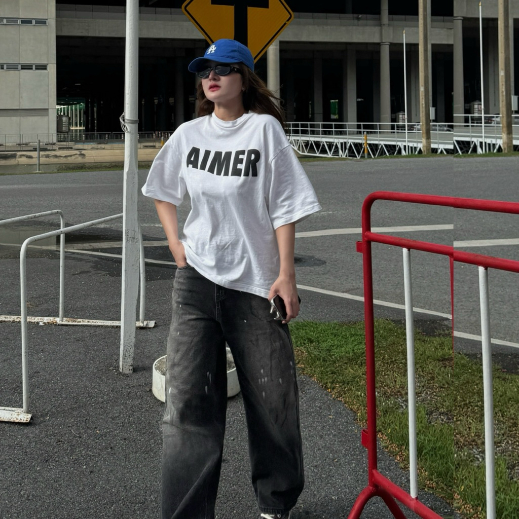 กางเกงยีนส์ทรงบอยเฟรนด์วินเทจ 