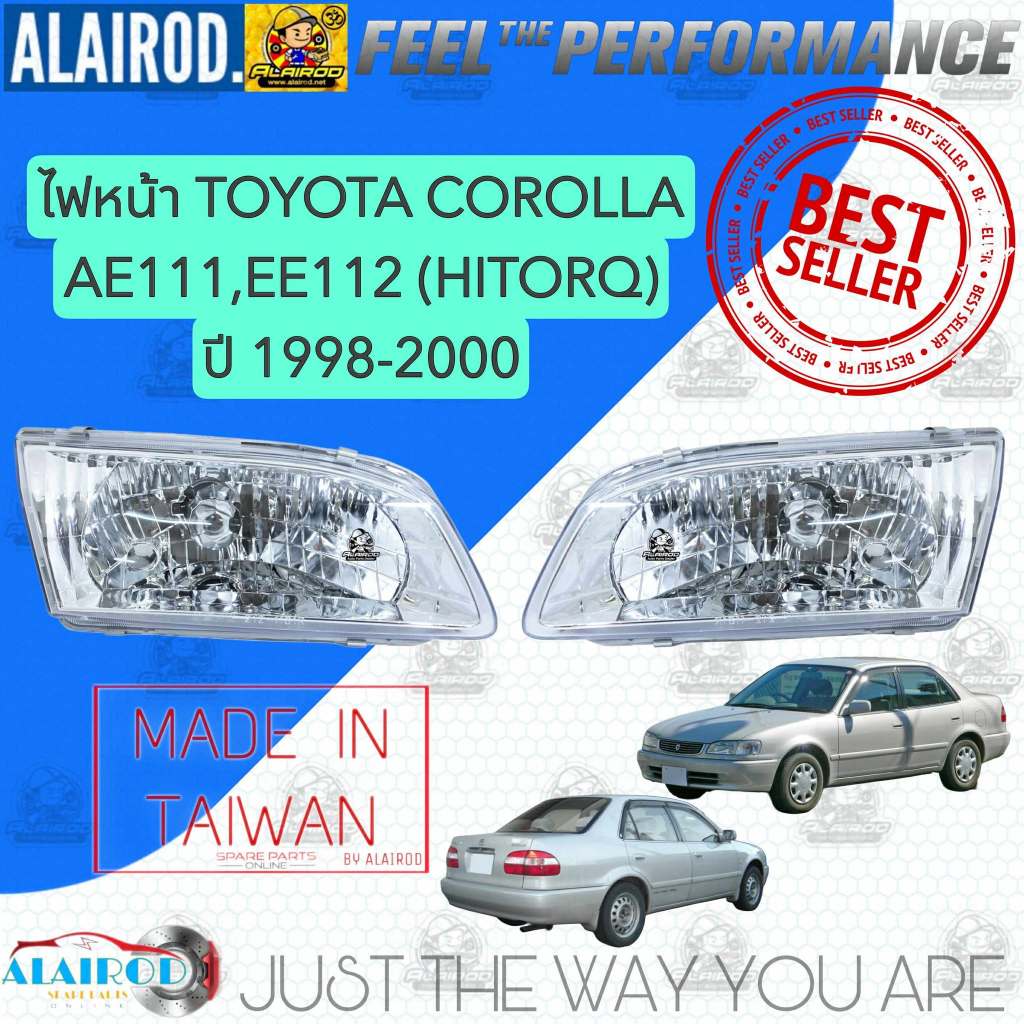 DEPO ไฟหน้า TOYOTA COROLLA AE111,AE112 HITORQ ปี 1998-2000 งาน TAIWAN