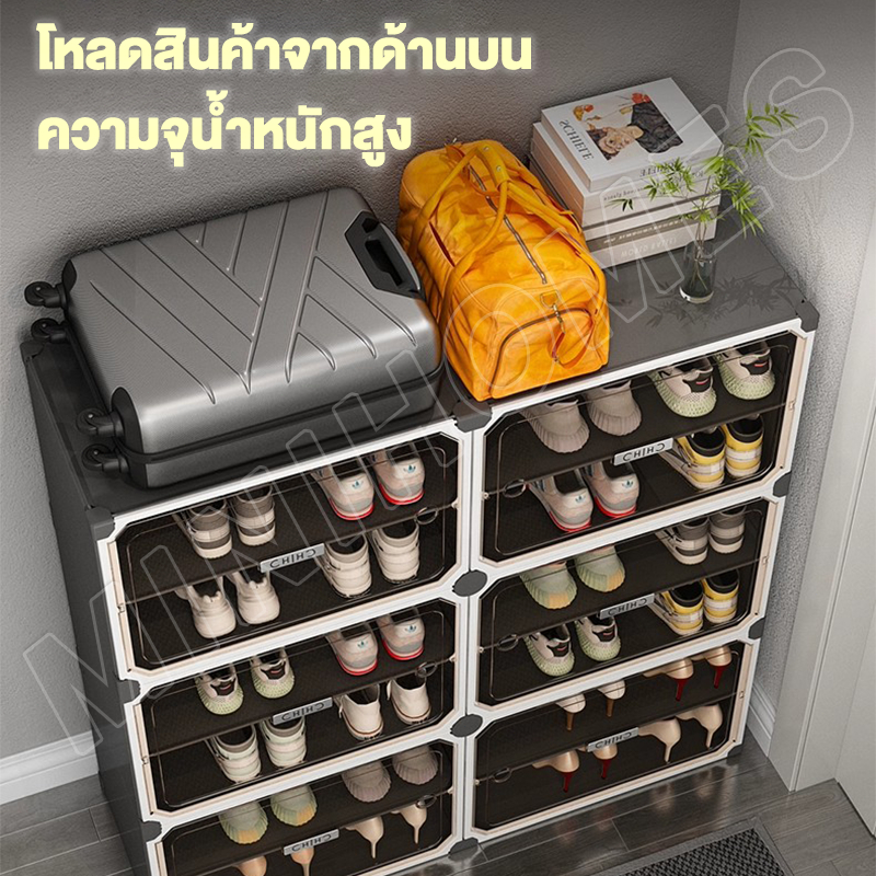 MINIHOMES กล่องรองเท้า กล่องใส่รองเท้า แบบใส พับได้ รูปที่ 7