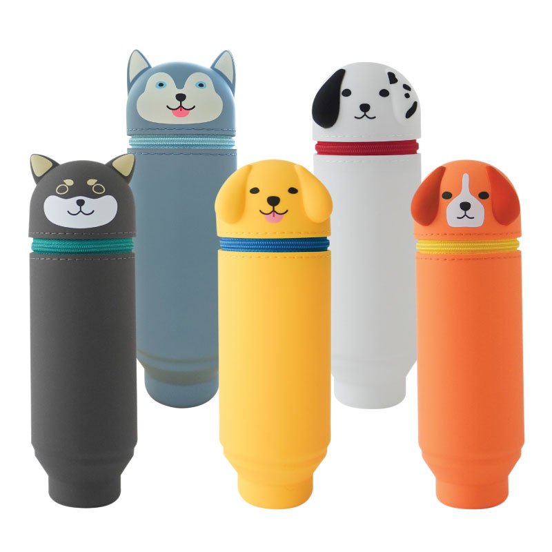 (Limited Edition) LIHIT Punilabo “Dog Collection” Stand Pen Case S (กระเป๋าซิลิโคนตั้งได้ไซส์ S) WA-7712