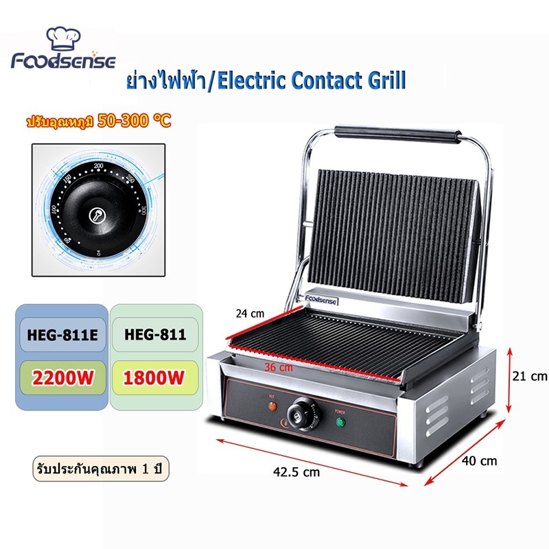 Paniniเตาย่างไฟฟ้ ย่างเนื้อ ไม่ติดกระทะ สำหรับย่างสเต็กและทำขนมปังกระทะย่างขนาดใหญ่สองชั้น