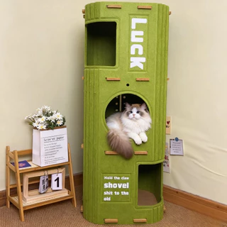 COCO-PE🐱 โครงโครมแมวแบบหลายชั้นรวมเตียงนอนแมว ปิดแบบให้ความปลอดภัยสูง เหมาะกับทุกฤดู ทนทานต่อการขีดข่วน