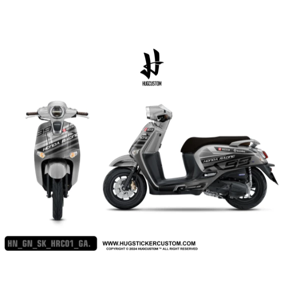 สติ๊กเกอร์แต่งรถ จีออโน่ Honda Giorno ลาย HRC thumbnail 7